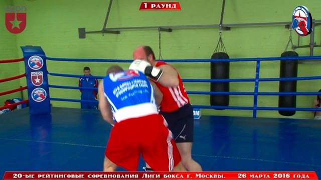 20-ые рейтинговые бои Лига бокса г. Москвы – 26.03.16 г. до 91 кг. смотреть онлайн