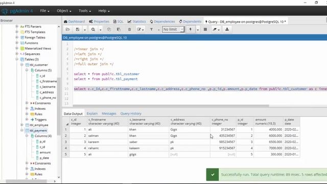Joins ,inner join ,left join ,right join, full outer join in database PostgreSQL. смотреть онлайн