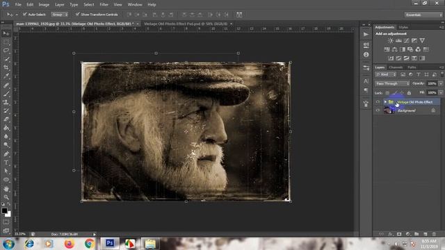 Vintage Old Photo Effect Photoshop Action смотреть онлайн