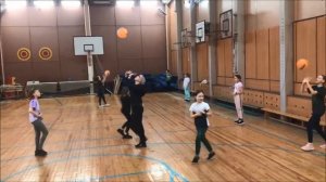 Обучение передачи мяча сверху двумя руками детей младшего школьного возраста