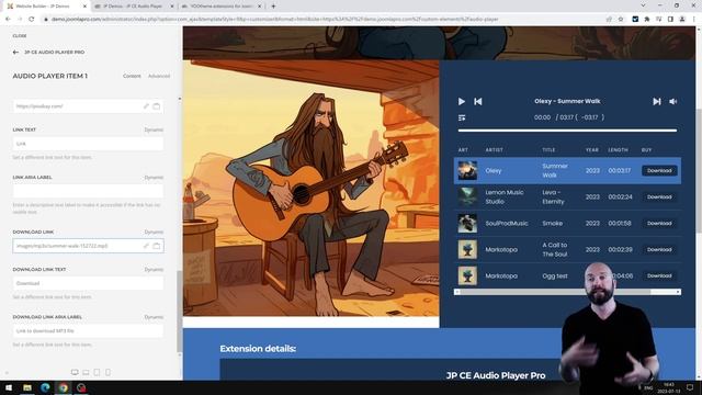 JP CE Audio Player Pro - HTML5, UIkit (YOOtheme Pro), vanilla JS audio player! смотреть онлайн