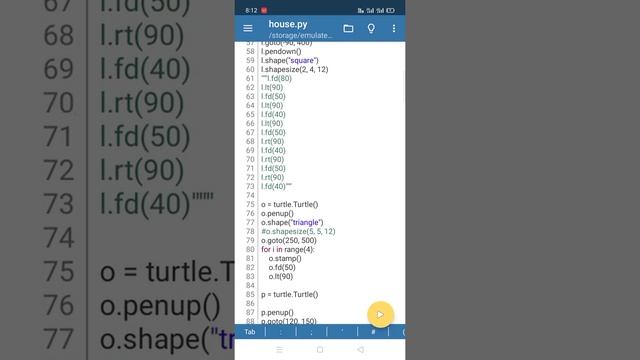 Turtle use in python for creat house, road and tree смотреть онлайн