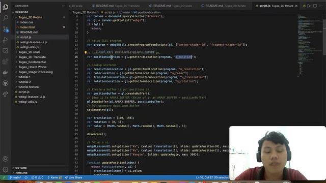 IF3260 Grafika Komputer - WebGL 2D Rotation смотреть онлайн