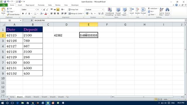 Date & Time Appearing As Number In Excel