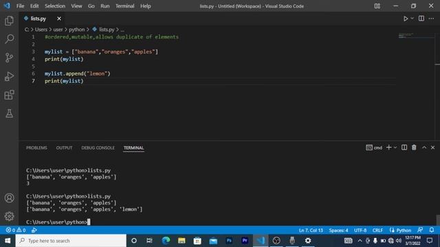 How to Add an element in a python list - Advanced Python Lists смотреть онлайн