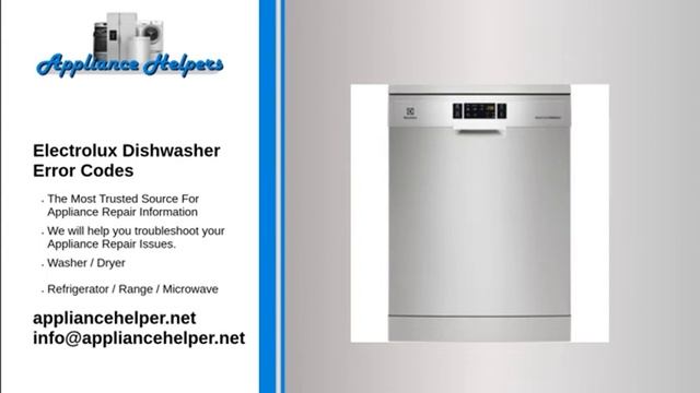 Electrolux Dishwasher Error Codes смотреть онлайн