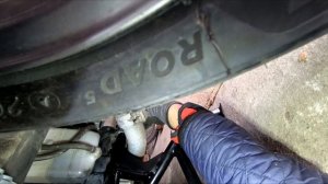 Центральная подножка  HONDA CBF500 установка