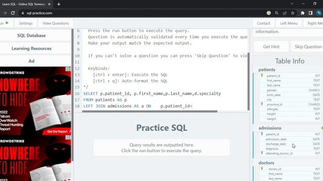 SQL Practice - Joins in SQL || Filtering data in SQL || Logical Filtering (AND/OR) смотреть онлайн