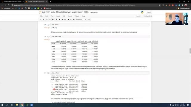 Ünite 11 A - Python'da İstatistiki Veri Analizi (Iris Veri Seti Exploratory Data Analysis - EDA) смотреть онлайн