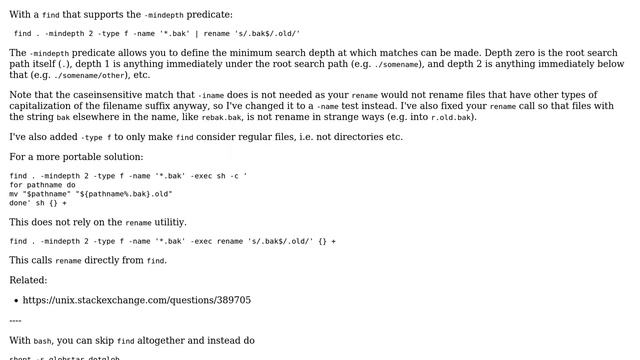 Unix & Linux: Rename recursively exluding the current directory (2 Solutions!!) смотреть онлайн