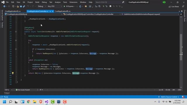 Api Status Code & Logger Implementation CRUD Web Application In Dotnet Core & Mysql Part-5 In Hindi смотреть онлайн