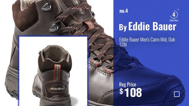 Eddie Bauer Hiking & Trekking Shoes [ Winter 2018 ]: Eddie Bauer Mens Brad Waterproof Hiking Boot смотреть онлайн