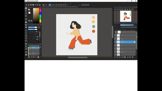 (Speed Drawing) Running Girl Drawing use Medibang Paint Pro смотреть онлайн