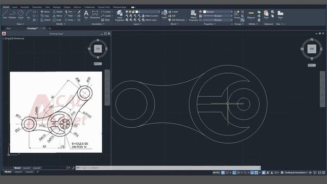 AutoCAD Mechanical Drawing | Practice Drawing 2 | AutoCAD Mechanical | ViDiT смотреть онлайн