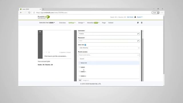 How to add a new user in your RumbleTalk chat settings? смотреть онлайн