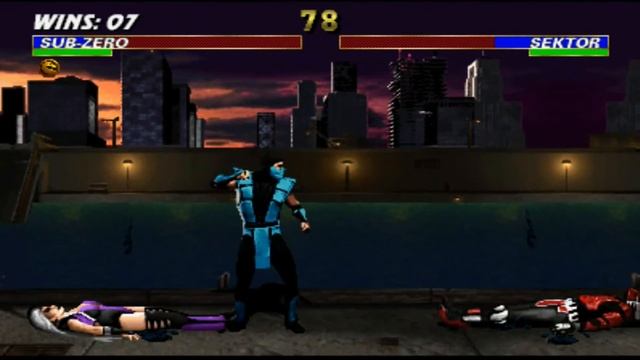 Ultimate Mortal Kombat 3 (Arcade) Classic Sub-Zero Gameplay+MK2 Endurance on Very Hard no Continues смотреть онлайн