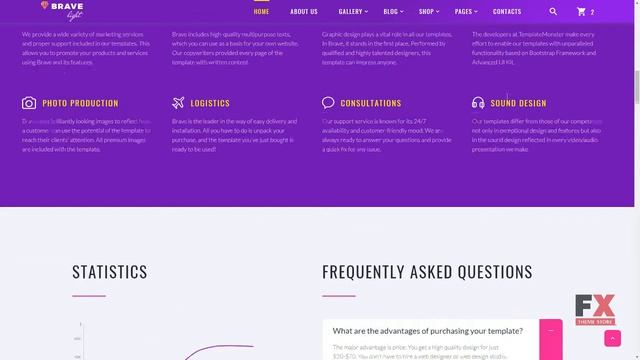 Brave Light - Creative Universal Multipurpose Website Template TMT | смотреть онлайн