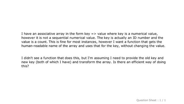 PHP : In PHP, how do you change the key of an array element? смотреть онлайн