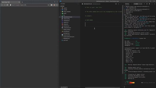 Quasar Extensions - dotenv (Environment Variables) смотреть онлайн