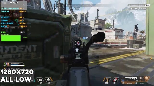 Apex Legends Intel HD Graphics 4600 / i5 4570 смотреть онлайн