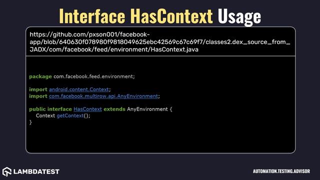 org openqa selenium firefox Interface HasContext with example смотреть онлайн