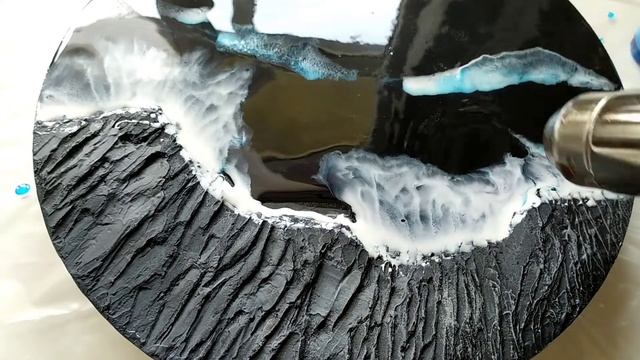 Исправила неудачную заливку в невероятное черное море | Epoxy resin смотреть онлайн