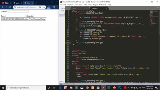 CRUD simple con HTML/PHP en BD parte2 смотреть онлайн