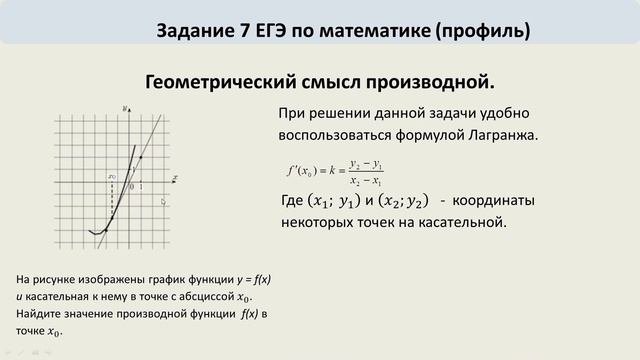 На рисунке изображены график функции y = f(x) и касательная к нему смотреть онлайн
