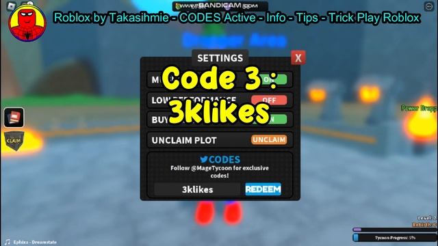 ALL CODES WORK Mage Tycoon ROBLOX MARCH 5, 2023 смотреть онлайн