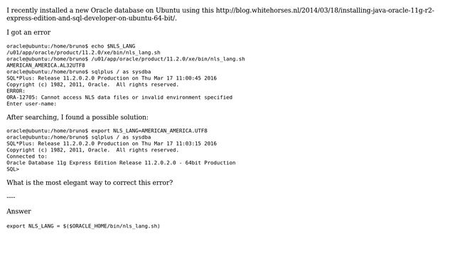 Databases: NLS_LANG AL32UTF8/UTF8 for Oracle database смотреть онлайн