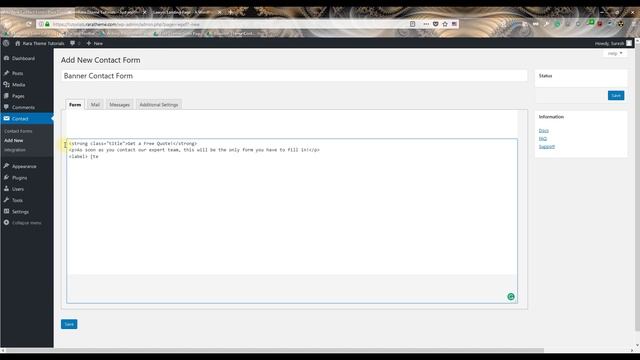 Step 3: Creating Banner and Contact Form | Lawyer Landing Page WordPress Theme смотреть онлайн