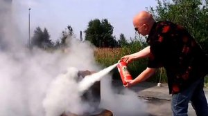 Использование огнетушителя ОП-2