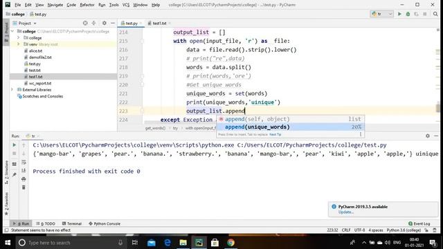 Python File operation using counts of words , unique and Top 10 words Part 2 смотреть онлайн