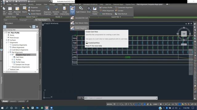 Superelevation & some useful info. about railway using civil 3D смотреть онлайн