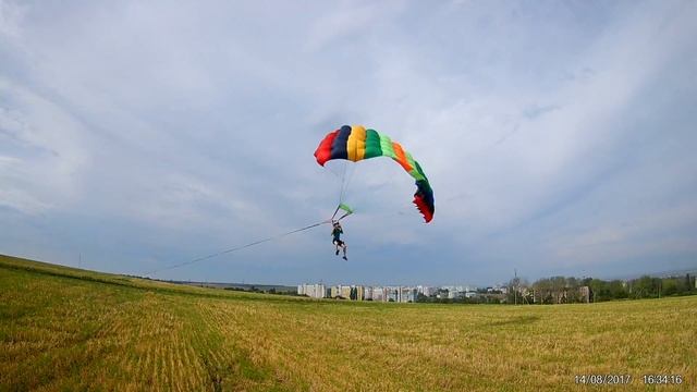 Полет на самодельный парашют крыло г.Бендеры ПМР смотреть онлайн