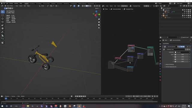 How to make a simple Exploded view in Geometry Nodes [Tutorial] смотреть онлайн