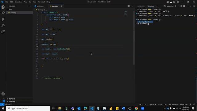 Linked List Discussion Part-1 in JavaScript смотреть онлайн