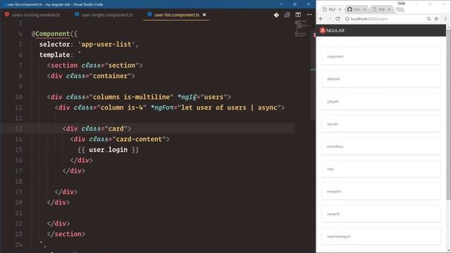 Build Your First Angular Website: #15 Show a Single User Using Route Parameters смотреть онлайн