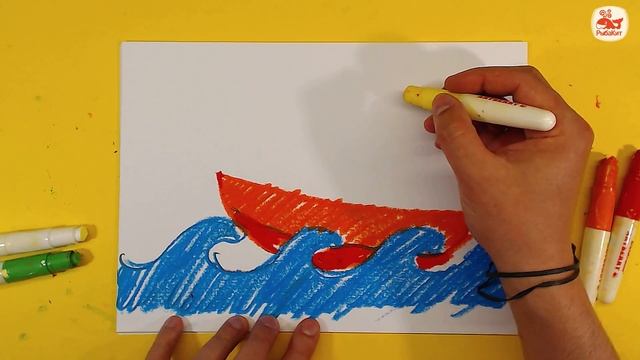 Как нарисовать ПАРУСНЫЙ КОРАБЛЬ / Урок рисования для детей от 3 лет смотреть онлайн