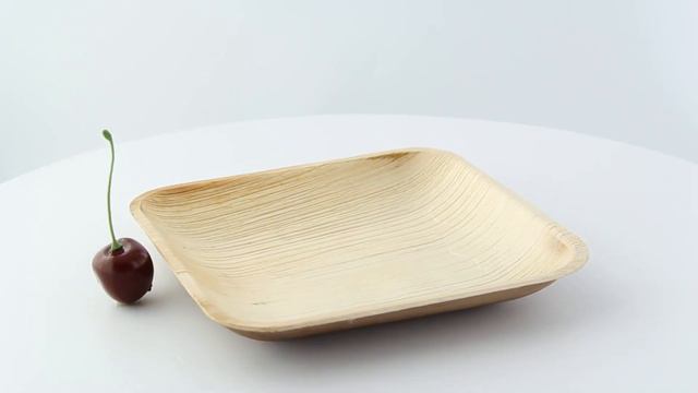 Plato hoja de palma mediano 17 x 17 cm. смотреть онлайн