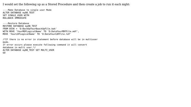 DevOps & SysAdmins: Updating my UAT database to recent copy of live (MS SQL Server) (2 Solutions!!) смотреть онлайн