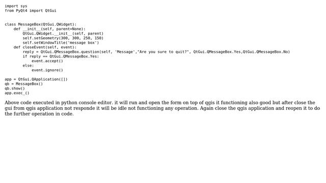 GIS: QGIS GUI Python Editor Code Running Exception смотреть онлайн