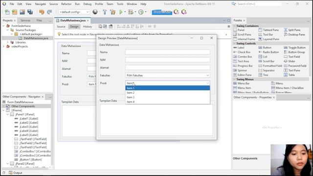 Tutorial Form Sederhana Java GUI (Textfield, Combobox, Button) | Belajar Bahasa Java смотреть онлайн