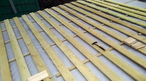 Крыша гаража из профнастила Часть 2 Обрешётка