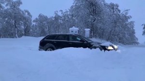 Audi a6 c6 allroad Quattro vs snow ( almost stuck!!!)