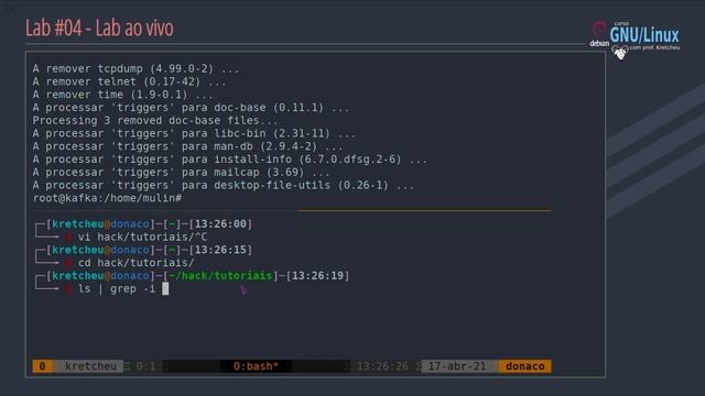 ? Curso GNU Linux - Lab #04 - Lab ao vivo. смотреть онлайн
