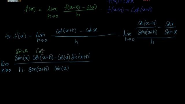Calculus: Differentiation: Derivative of Cot x from first principle смотреть онлайн