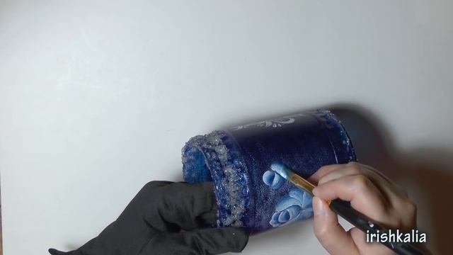 One Stroke, Роспись карандашницы двойным мазком, irishkalia смотреть онлайн