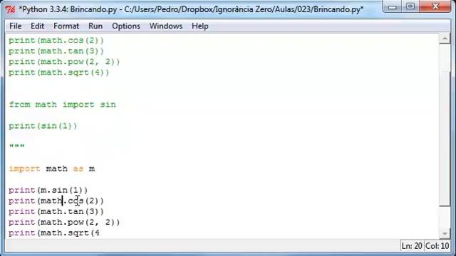 Aulas Python - 023 - Utilizando Módulos: Módulo math смотреть онлайн