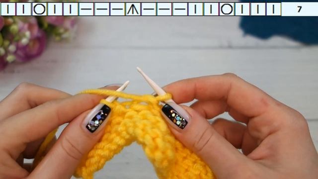 Очень красивый ажурный узор спицами схема/Very Beautiful Openwork Pattern With Knitting Needles